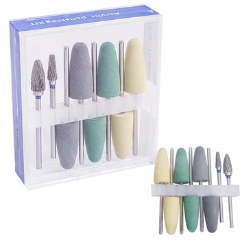 

8 Pcs Dental Resin Base Acrylic Polishing Burs Drill Polisher Rotary