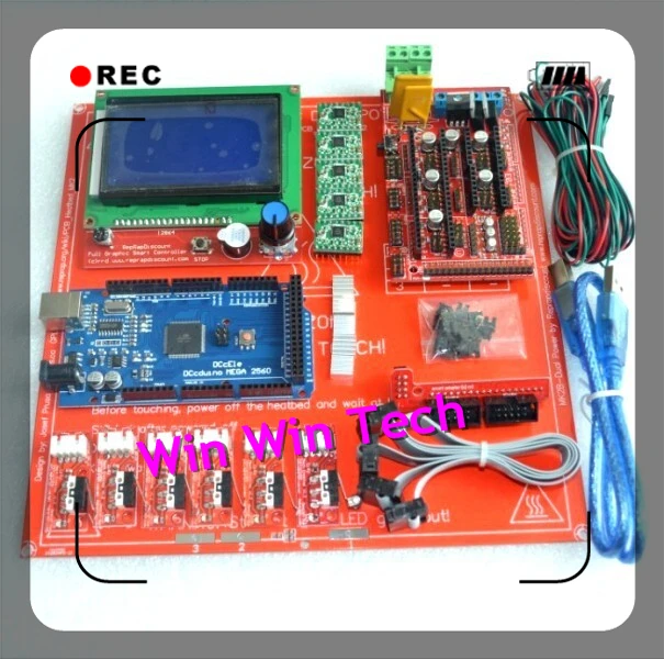 1 шт. мега 2560 R3 + платформы 1.4 контроллер 5 A4988 шагового модуль драйвера LCD 12864 MK2B для