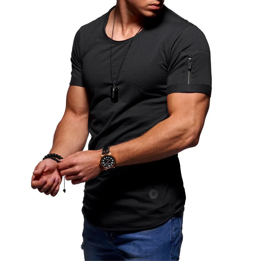 mens muscle fit short sleeve shirt