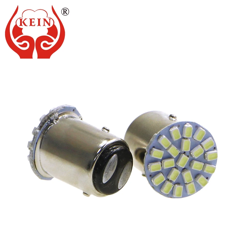 

KEIN 2PCS 1157 led bay15d bulbs p21/5w 3020 22smd led auto Brake Lights Tail stop motorcycle vehicle lamp car styling 12V white
