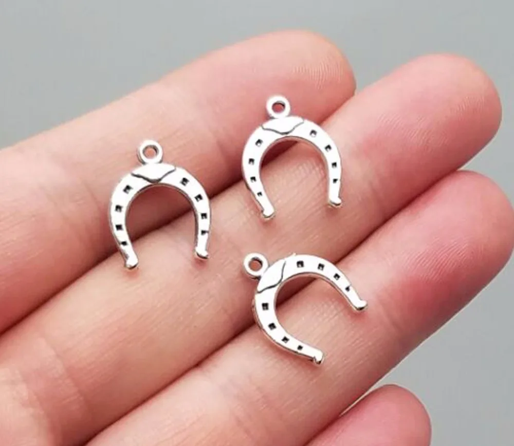 

50pcs/lot--16x13mm, horseshoe cham,Antique silver plated horseshoe charms ,DIY supplies, Jewelry accessories