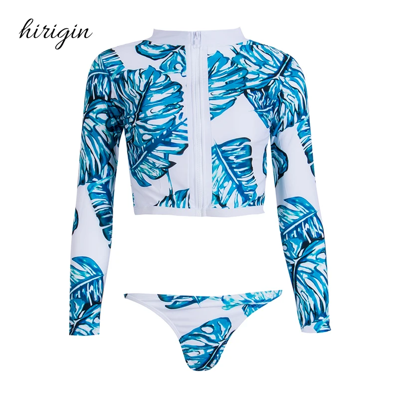 HIRIGIN Brand Polyester Women Beachwear Swimwear Bikini Set Long