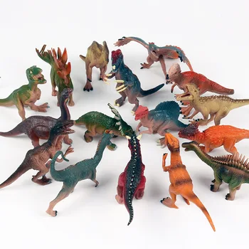

Mini 16pcs/Sets Jurassic Park Wild Life Dinosaur Toys Sets Plastic PVC Model Velociraptor Toy Collectible For Kid Children Gift