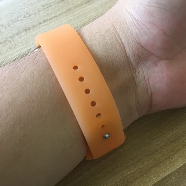 Новейшие технологии резиновая спортивный ремешок для наручных часов Apple Watch серии 1/2/3, 42 мм, 38 мм, ремешок для наручных часов iWatch, 4 40 мм 44 наручные браслет силикона - Цвет ремешка: Translucent orange
