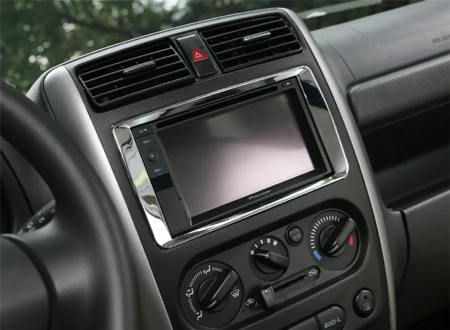 Для Suzuki Jimny 2007- ABS салон автомобиля Радио Стерео фасции панель gps навигация установка рамка Крышка отделка стикер Стайлинг