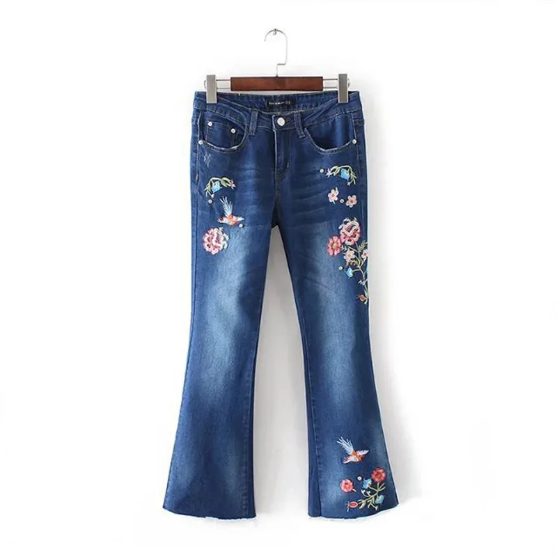 403 Nueva Pantalones Marca Jeans Caliente Flacos Mujer Bordado