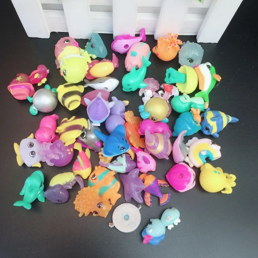 

12pcs different Sea fish animal Splashlings Ocean Full Of Friends Wave 1 & 2 shell Treasure pet figure Collection toy