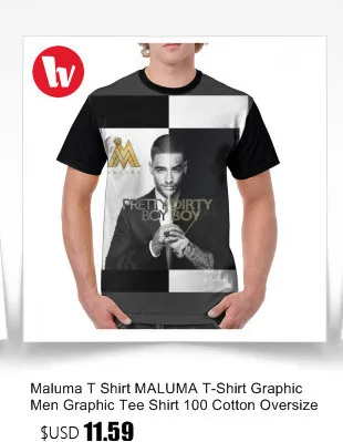 Maluma T Shirt MALUMA T-Shirt Awesome Graphic Graphic Tee Shirt 100 Polyester Short Sleeve Plus size Men Beach Tshirt