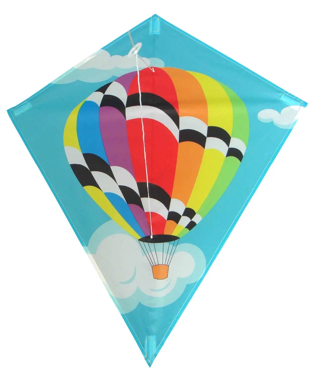 Disegni colorati 60 cm 70 cm aquiloni hot air balloon squalo sole e luna Sport Kite Diamante aquilone Con Maniglia E la Linea di Trasporto libero in