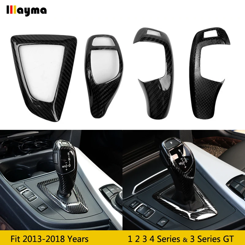 

Carbon Fiber Gear Shift Knob Cover for BMW 1 2 3 4 Series F20 F22 F23 F30 F32 F33 F36 3GT 320i 425i Decorative panel Accessories