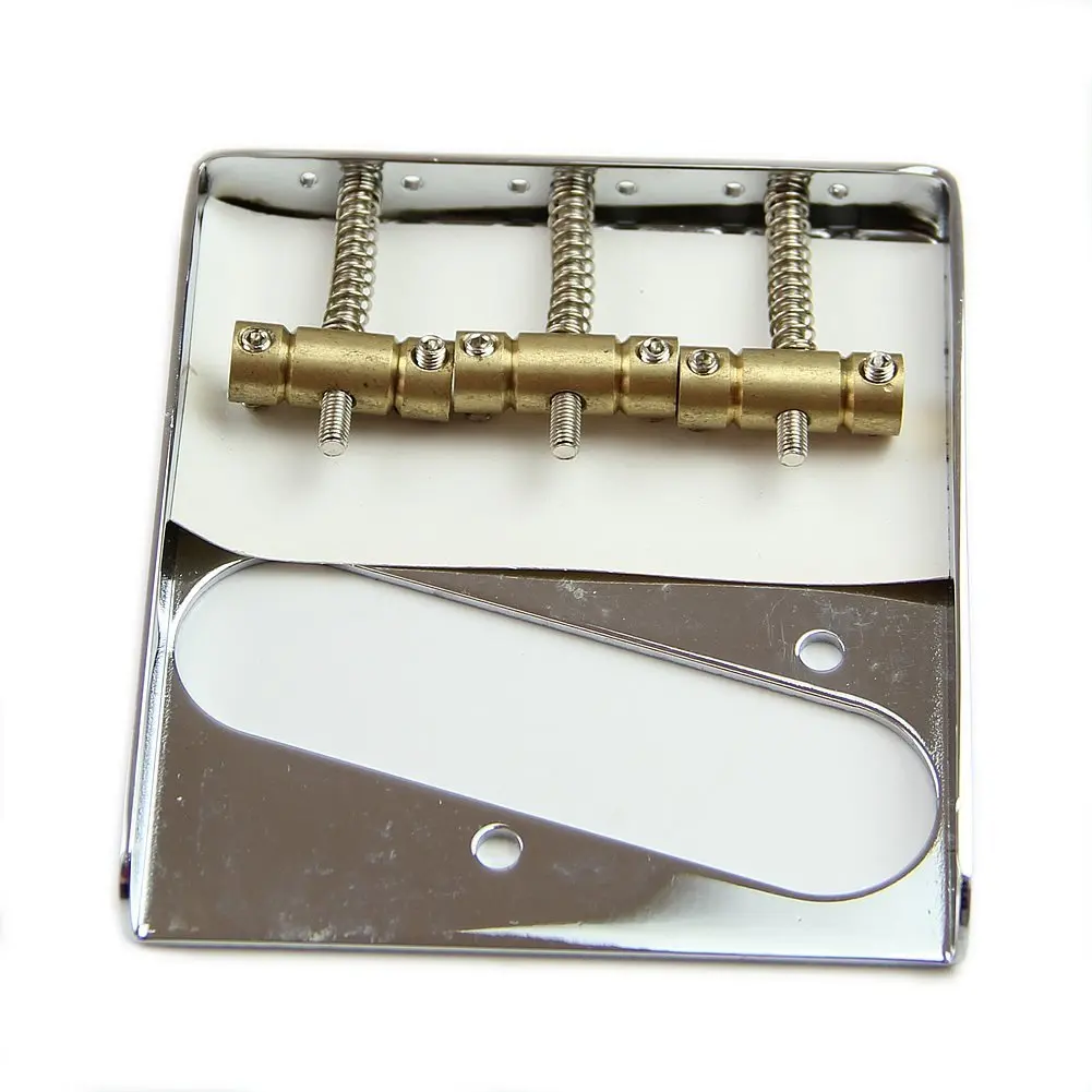 Silver Chrome 3 Copper Saddle Ashtray Bridge For Telecaster TELE