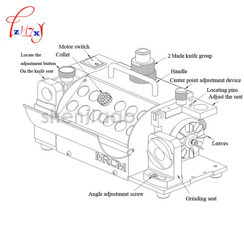  MR-13A Drill Bit Sharpener Drill Grinder Grinding Machine portable carbide tools 2-13mm 100-135Angl