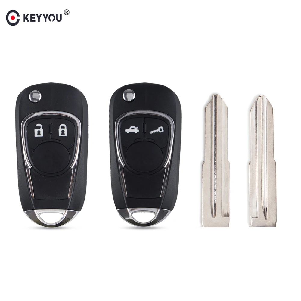 KEYYOU 2 кнопки модифицированный Flid ключ оболочка для Chevrolet Aveo Spark Love Epica парус складной чехол для дистанционного ключа от машины левое/правое лезвие