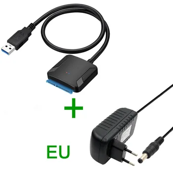 Adaptador de Cable SATA, Convertidor de 22 pines USB 3,0 a, Cable SATA con adaptador para ue, ee. Uu., reino unido para 2,5 pulgadas, disco Duro HDD
