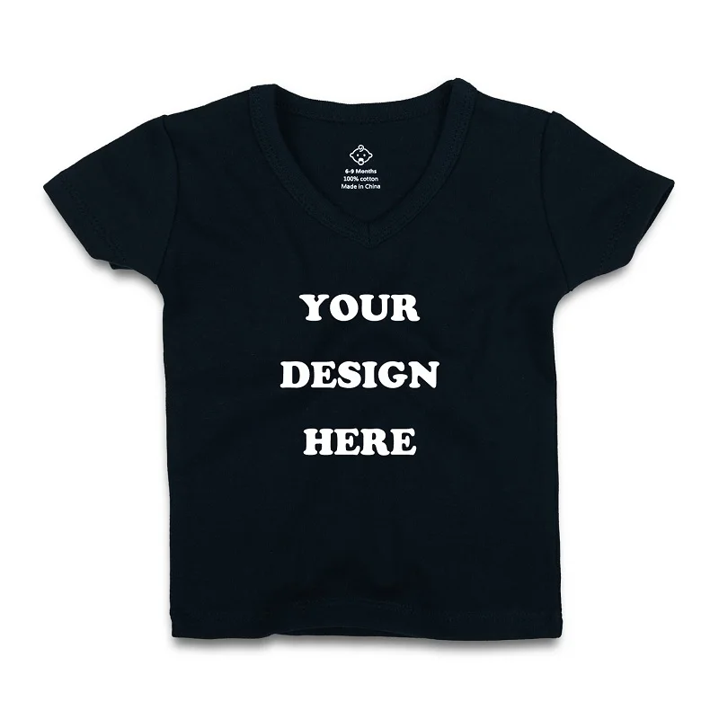 black baby T-shirt Personal custom short sleeve