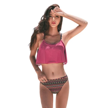 

Ruffles Bikini Woman Frill Retro Swim Suits Flounce Swimsuit with Wire Bikinis Women Girls Ruched Push Up Swimwear Bathing Suit