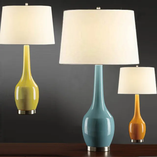 Amerykańska Lampa Stołowa Ceramiczna Gurda Chiński Lampa Stołowa