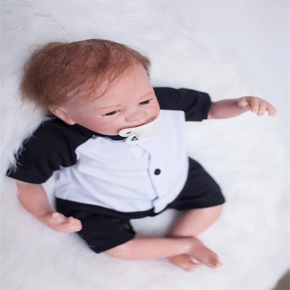 SanyDoll 19 дюймов 48 см Силиконовые Детские куклы reborn, Кукла reborn прекрасная кукла, мальчик и девочка праздник подарок