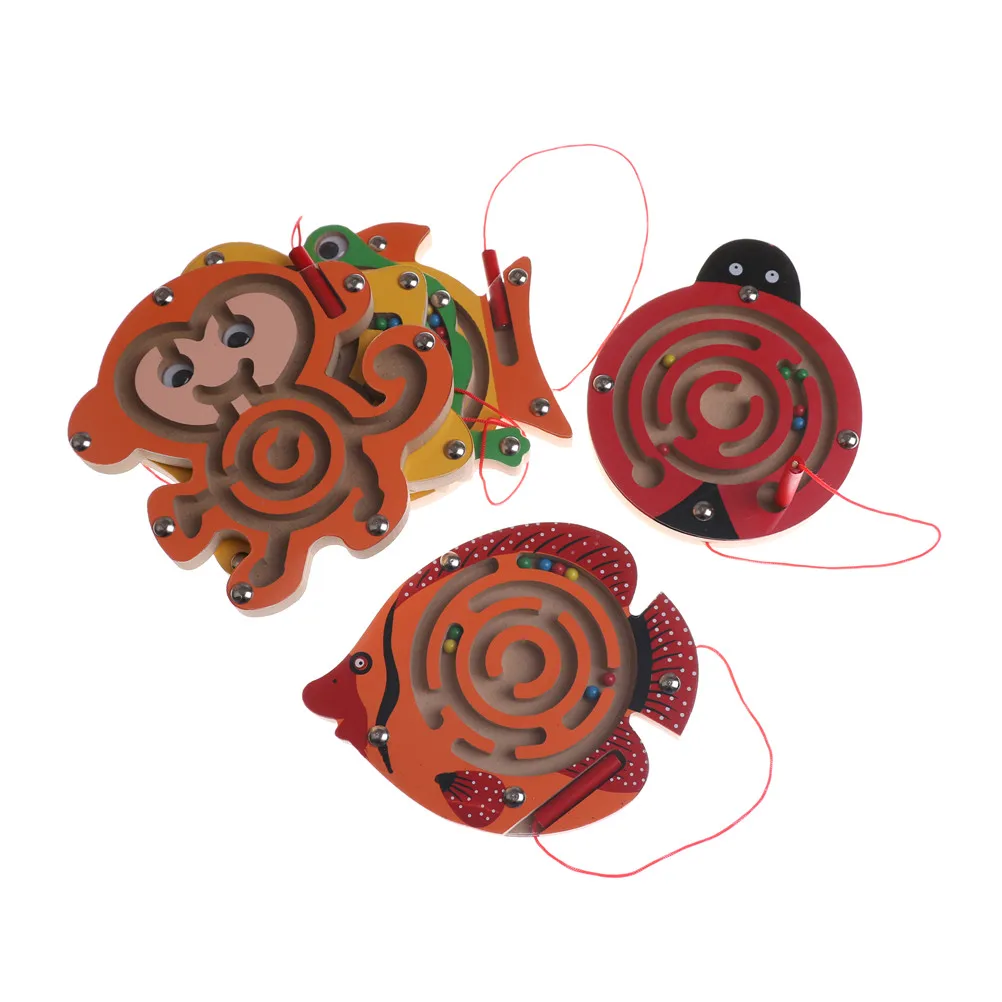 

1PC Baby Intellect Rolling Funny Ball Toys Educational Magnetic Cute Animal Early Childhood Toy Funny Development Maze Puzzle