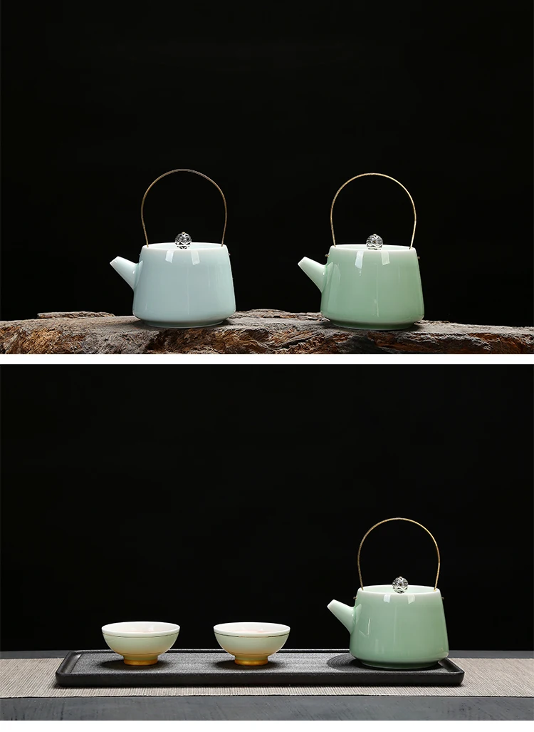 Чайник TANGPIN longquan celadon, керамические чайники, китайский чайник, китайский чайный набор, кунг-фу
