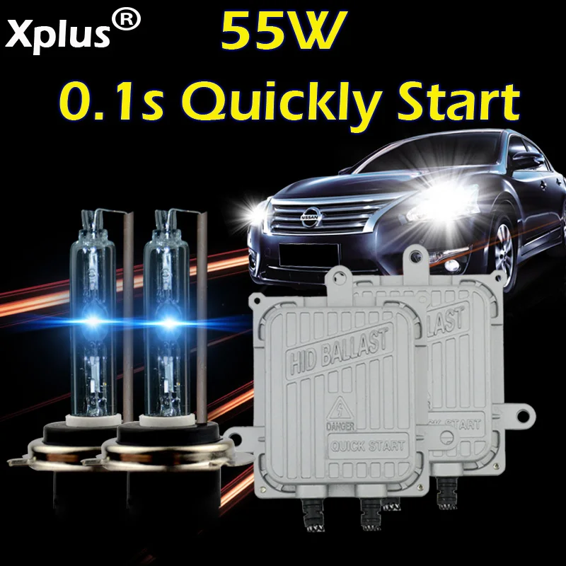 Xplus 55 Вт Быстрый старт HID Xenon комплект 2 шт. балласт H1 H3 H4 H8 H7 H8 H9 H11HB3 HB4 9005 9006 880 881 H27 для автомобильных фар