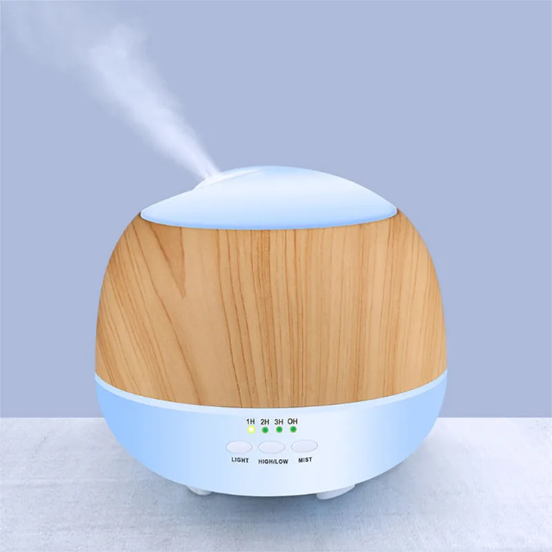

Wood Grain Iceberg Humidifier 500ml Ultrasonic Aromatherapy Machine Air Purifier Essential Oil Diffuser Family Bedroom Living