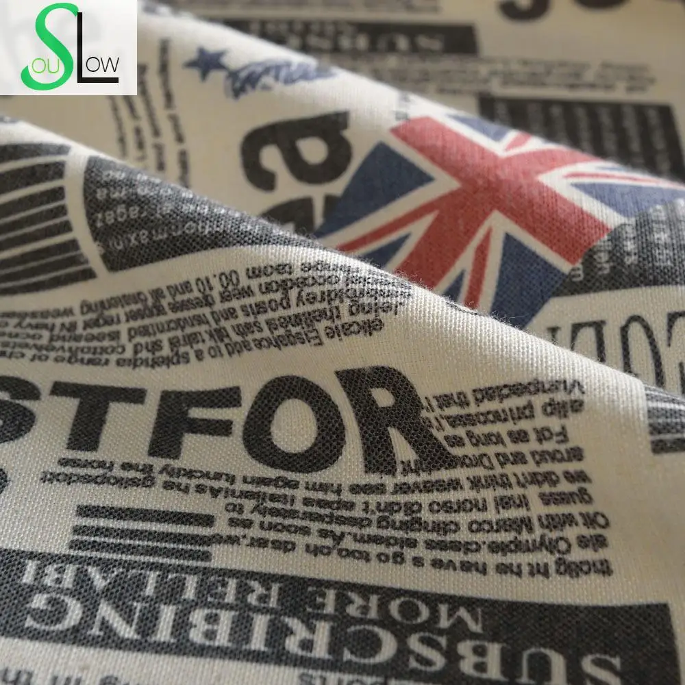 

Printing Textile Fabrics Series Flag And Newspaper Curtain Cloth Cartoon Curtains Window Living Room Modern For Children Cortina