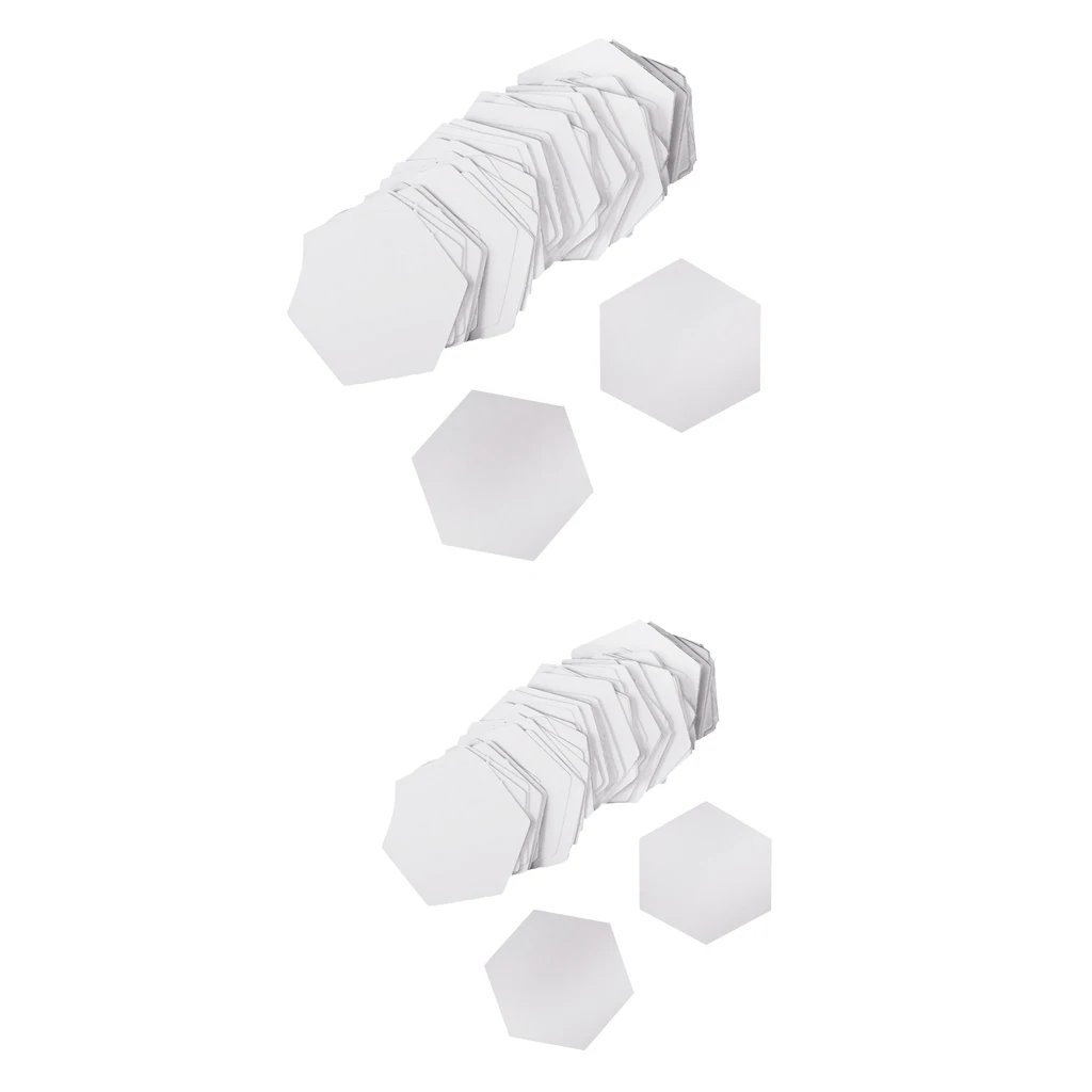 200 Pieces Hexagon Blank Paper Quilting Template English Paper Patchwork 16/26mm