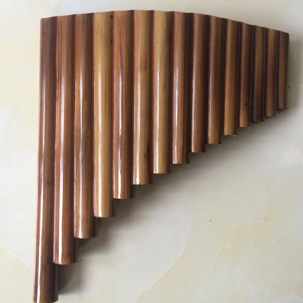 SevenAngel اليدوية اليد اليمنى 15 أنابيب الخيزران Panflute مفتاح G النفخ الناي شياو الشعبية الموسيقية الآلات أنابيب Dizi
