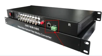 

High Quality 16 channels Video Optic Fiber Optical Media Converter Transmitter Receiver System For Surveillance CCTV