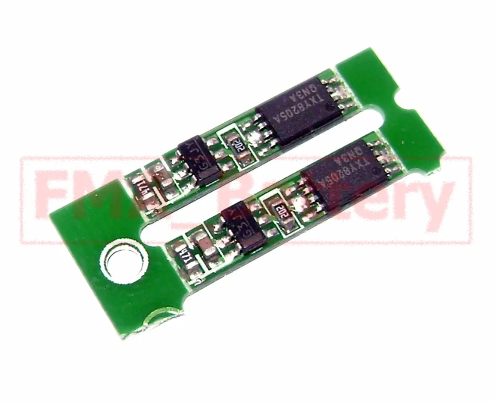 

2Pcs FMA Protection Circuit Module Square PCM for 1S 3.6v 3.7v Li-ion Li-Po Battery Charging/Discharging 2-5A Current SMF