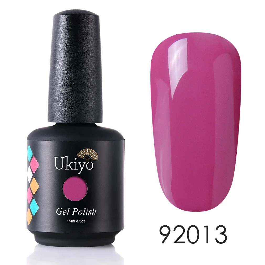 Ukiyo 15 мл Чистый Цвет Гель-лак для ногтей Vernis полуперманентный УФ-гель для ногтей впитывающий Гель-лак для ногтей - Цвет: H92013
