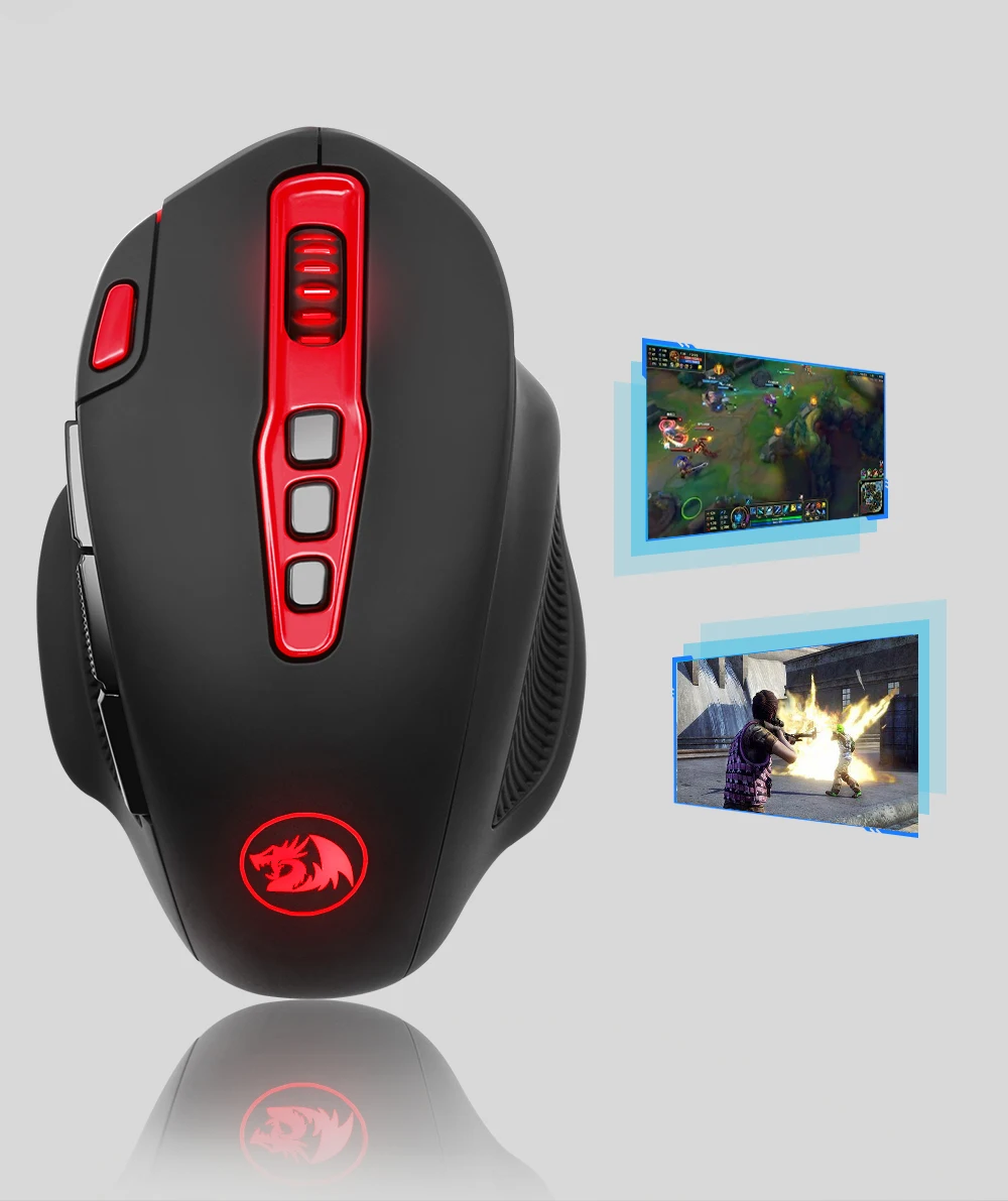 Redragon SHARK M688 Беспроводная программируемая игровая мышь 5000 dpi 10 кнопок эргономичная для overwatch геймерская мышь для ноутбука ПК компьютера