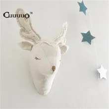 Cute 3d Sheep Deer Unicorn Wall Art Decorations Animals Head Toys Kids Room Wall Hangings Baby Gifts Stuffed Toys White Reindeer