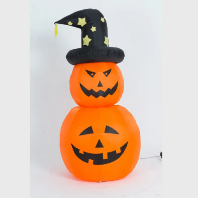 1.8m EU Plug Inflatable Retate Halloween Pumpkins with Cute Magic Hat ...