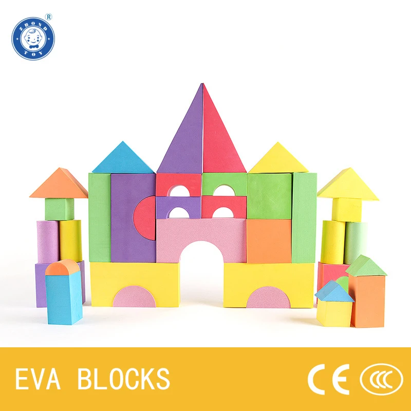ZBOND 50pcs Thickness 6cm Baby Toys Building Blocks Eva Foam Construction Enlighten for Children Gifts Baby Early Education toys baby-building-blocks