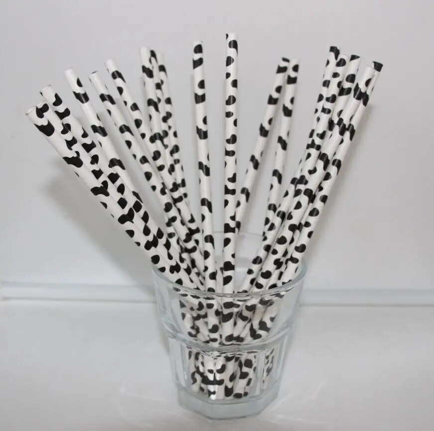 Cow paper straws birthday wedding party Vintage Strawspaper straw