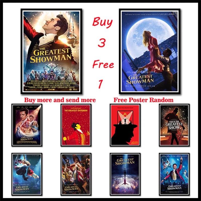 

The Greatest Showman White Coated Paper Movie Poster Home Decor Wall Picture Print Frameless