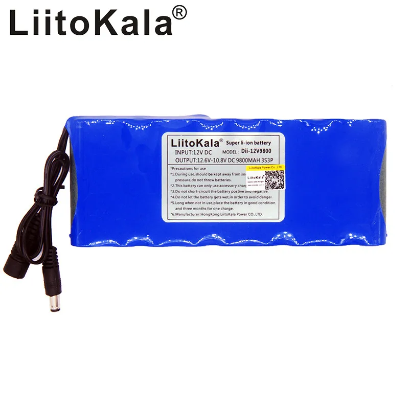 Liitokala 12V 9800mAh литиевая аккумуляторная батарея 3S3P Конденсатор DC монитор камеры CCTV