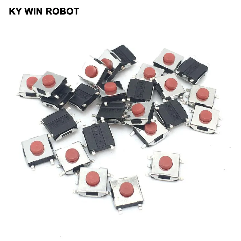 100 шт./лот 6*6*3 1 мм SMD переключатель 5 Pin сенсорный Микро Переключатель кнопочные