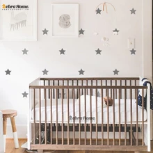 Custom Color Stars Wall Sticker DIY font b Baby b font Nursery Bedroom Home Decoration Removable