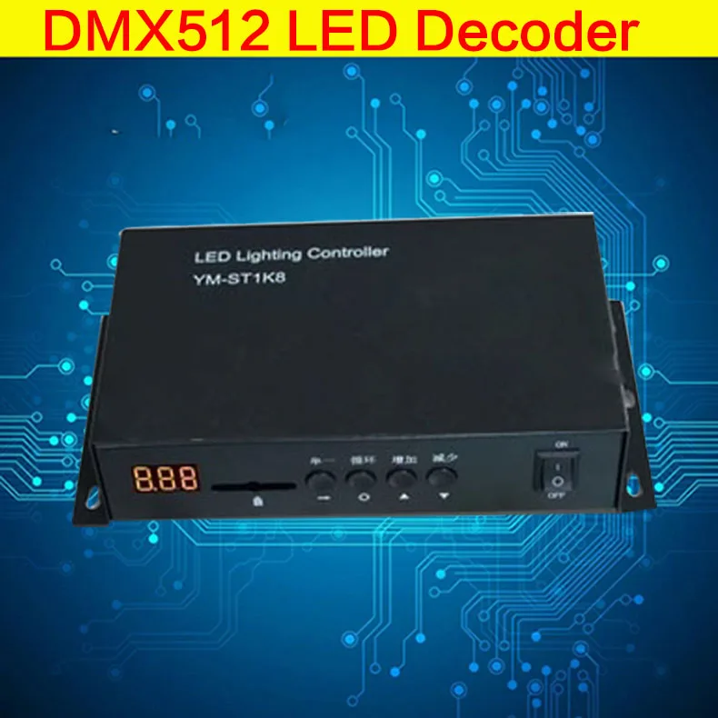 RGB sd карта светодиодный контроллер света 8x1024 пикселей Программируемый dmx rgb 8