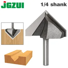 1 шт. 1/" хвостовик 90 градусов V Groove знак надписи V-Groove V паз фреза 1-3/4" x 30 мм