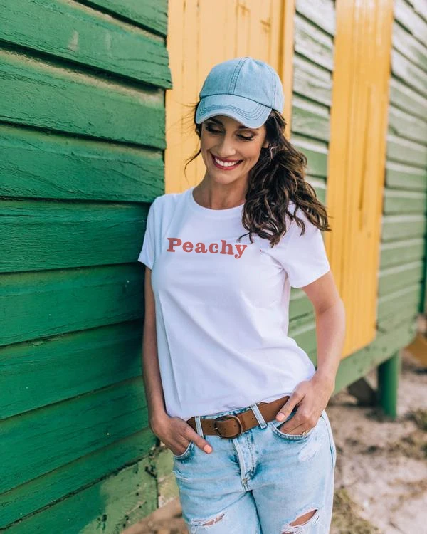 Peachy футболка с буквенным принтом модная одежда Tumblr для женщин Топы 90s девочек