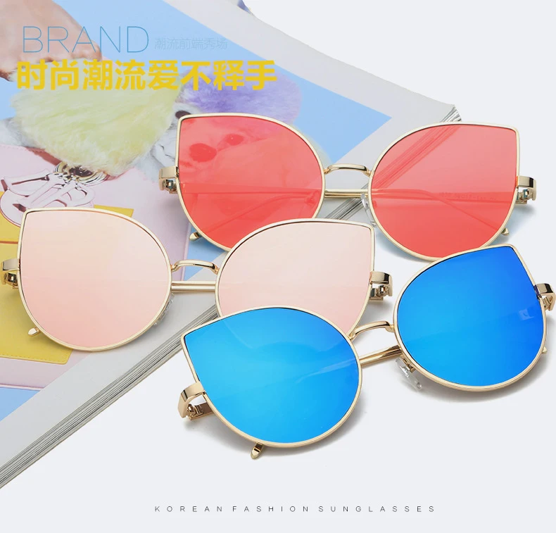 Luxury Cat Eye Sunglasses Women PATEN 2017 New Stylish Sunglass Beach Fashion Metal Mirror Glasses Female for Night Club UV400 3236  (1)