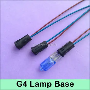 

50X G4 Halogen Lamp Base for Crystal bulb Light Halogen G4 lamp holder plug bracket socket with wire