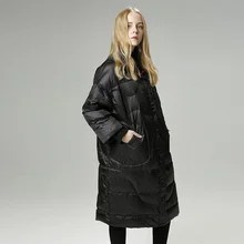 Зимняя женская куртка, белый утиный пух, куртка для женщин, зимнее пальто, Толстая теплая куртка, пуховик, парка, свободное Женское пальто