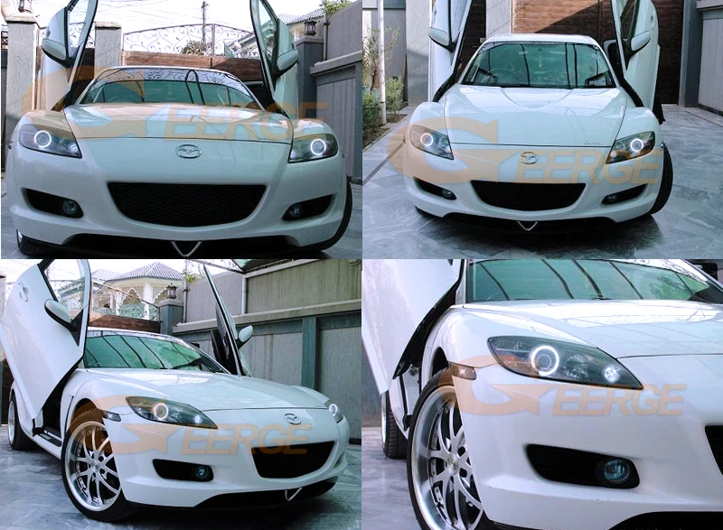 Для Mazda RX8 RX-8 2004 2005 2006 2007 2008 отлично ангельские глазки Ультра яркое освещение COB комплект светодиодов «глаза ангела» гало кольца