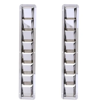 

2 Pcs Boat Stainless Steel Louver Vent Boat Marine 8 Slots Vent For Boat Yacht Caravan RV Etc Boat Hardware