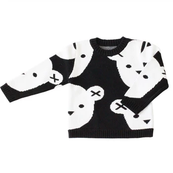 

Spring Baby Girls Boys Knitted Sweaters 1-5Yrs Toddler Cotton Pullovers Cartoon Bear Boys Girls Clothes Children Top Clothes